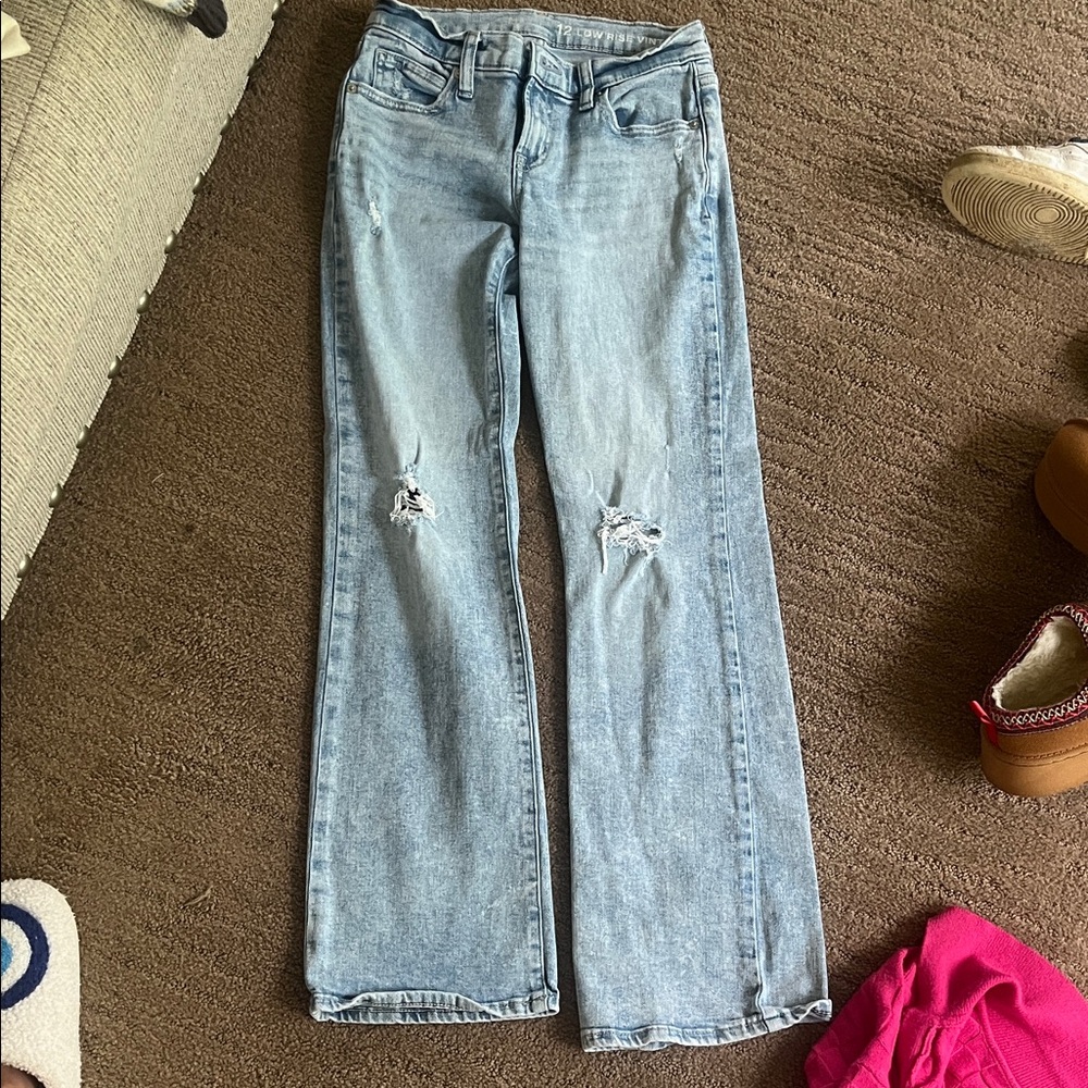 Gap kids low rise vintage Light Blue Distressed Jeans